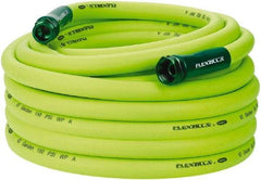 Legacy - 75' Long Garden Hose - 3/4" Diam, 3/4" GHT, Hybrid Polymer, 150 psi, All Season, Green - Apex Tool & Supply