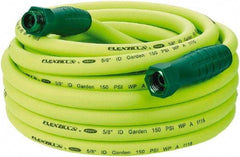 Legacy - 50' Long Garden Hose - 5/8" Diam, 3/4" GHT, Hybrid Polymer, 150 psi, All Season, Green - Apex Tool & Supply