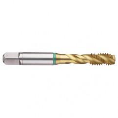 1-1/4-7 Dia. - 2B - 4 FL - Cobalt Bottoming Green Ring Tap FORM-E-TiN - Apex Tool & Supply