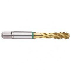 1-1/4-7 Dia. - 2B - 4 FL - Cobalt Bottoming Green Ring Tap FORM-E-TiN - Apex Tool & Supply