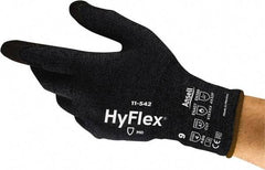 Ansell - Size L (9), ANSI Cut Lvl A7, Puncture Lvl 3, Abrasion Lvl 4, Nitrile Coated Cut Resistant Gloves - 8.6752" Long, Palm & Fingertips Coated, Kevlar, Nylon, Spandex & Steel Lining, Knit Wrist, Black, Paired - Apex Tool & Supply