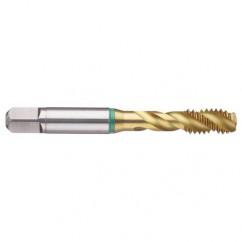 1-1/4-12 Dia. - 2B - 4 FL - Cobalt Bottoming Green Ring Tap FORM-E-TiN - Apex Tool & Supply