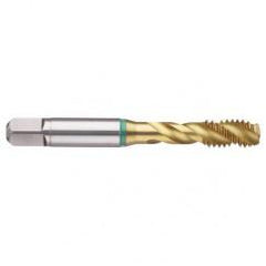 1-1/4-12 Dia. - 2B - 4 FL - Cobalt Bottoming Green Ring Tap FORM-E-TiN - Apex Tool & Supply