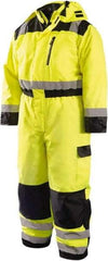 OccuNomix - Size 5XL, Yellow, Zipper, Cold Weather Coverall - 70" Chest, Polyester, 7 Pockets, Waterproof - Apex Tool & Supply