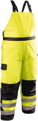 OccuNomix - Size 5XL, Yellow, Snap Front, Cold Weather Bib Overall - Polyester, 7 Pockets, Elastic Waistband - Apex Tool & Supply