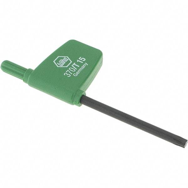 Wiha - T15 Torx Key - Flag-Style, 45mm Length Under Head, 3.1" OAL - Apex Tool & Supply