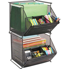 Safco - Black File Boxes-Storage - Steel Mesh - Apex Tool & Supply