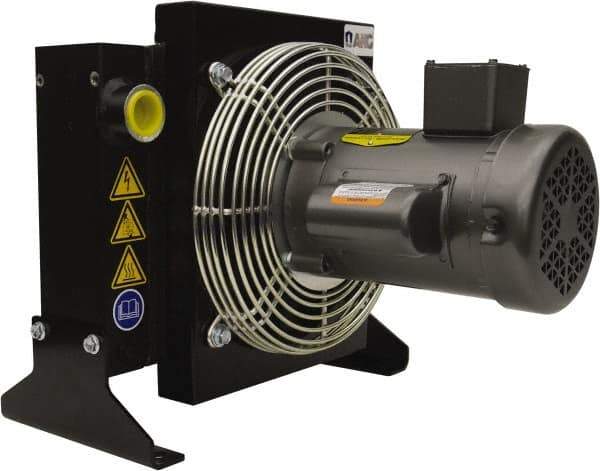 AKG Thermal Systems - SAE #16, 1 Fan Mount, Liquid-To-Air Aluminum Brazed Process Equipment Heat Exchanger - Oil Cooler, Ethylene Glycol/Water Mixture Cooler, 15.91" High x 16.54" Wide x 16" Deep, 250°F Max - Apex Tool & Supply