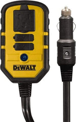DeWALT - 1 Connection, 13.8 VDC Input, 120 VAC Output, 12 Amp Input Rating, 140 Peak Wattage, Power Inverter - 120 Watt Continuous Output Power - Apex Tool & Supply