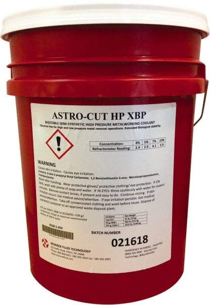 Monroe Fluid Technology - 5 Gal Pail Cutting & Grinding Fluid - Semisynthetic - Apex Tool & Supply