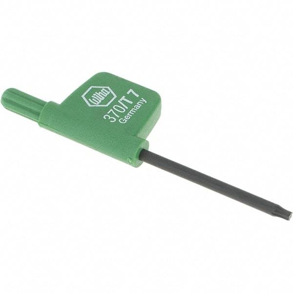 Wiha - T7 Torx Key - Flag-Style, 35mm Length Under Head, 2.6" OAL - Apex Tool & Supply