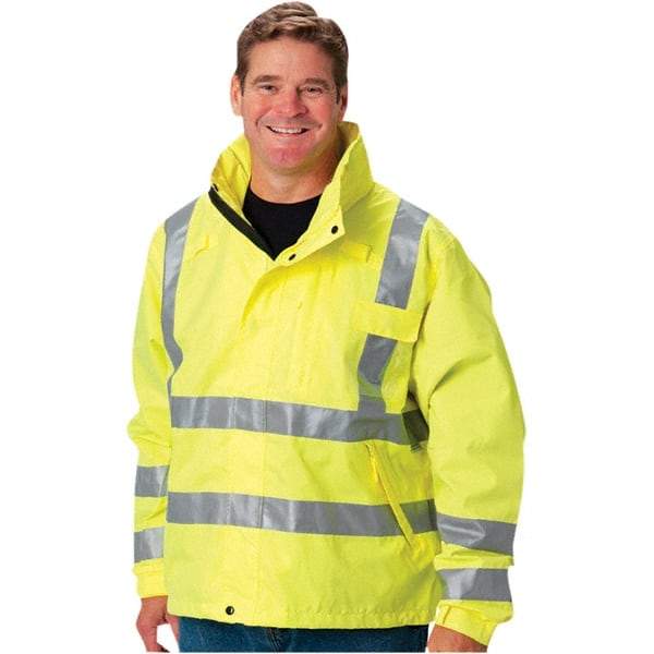 PIP - Size XL, High Visibility Yellow, Waterproof Jacket - Apex Tool & Supply