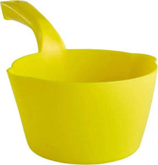 Remco - 32 oz Yellow Polypropylene Round Bottom Scoop - 6.8" Wide x 5.3" Deep Bowl, 5-1/2" Handle Length, 11.6" OAL - Apex Tool & Supply