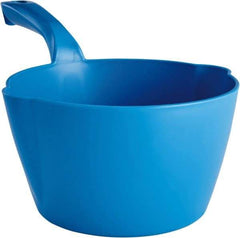 Remco - 64 oz Blue Polypropylene Round Bottom Scoop - 8.3" Wide x 4-1/2" Deep Bowl, 5-1/2" Handle Length, 13" OAL - Apex Tool & Supply