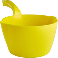 Remco - 64 oz Yellow Polypropylene Round Bottom Scoop - 8.3" Wide x 4-1/2" Deep Bowl, 5-1/2" Handle Length, 13" OAL - Apex Tool & Supply