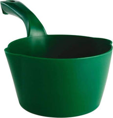 Remco - 32 oz Green Polypropylene Round Bottom Scoop - 6.8" Wide x 5.3" Deep Bowl, 5-1/2" Handle Length, 11.6" OAL - Apex Tool & Supply