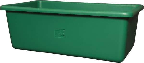 Remco - 70 Gal Green Rectangular Polyethylene Tub - 17" High x 26-1/2" Diam - Apex Tool & Supply