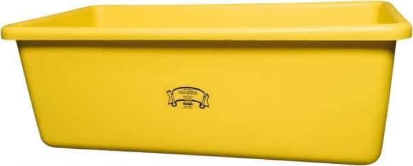 Remco - 70 Gal Yellow Rectangular Polyethylene Tub - 17" High x 26-1/2" Diam - Apex Tool & Supply