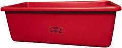 Remco - 70 Gal Red Rectangular Polyethylene Tub - 17" High x 26-1/2" Diam - Apex Tool & Supply