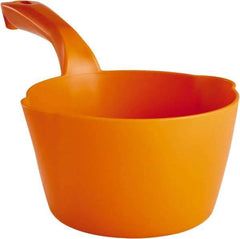 Remco - 32 oz Orange Polypropylene Round Bottom Scoop - 6.8" Wide x 5.3" Deep Bowl, 5-1/2" Handle Length, 11.6" OAL - Apex Tool & Supply