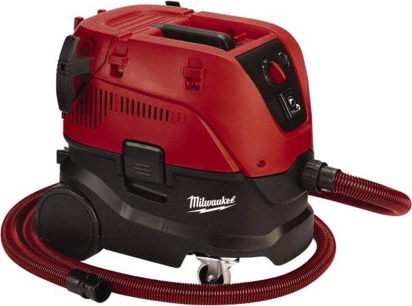 Milwaukee Tool - 8 Gal Plastic Tank, Electric Powered Wet/Dry Vacuum - 1.96 Peak hp, 120 Volt, 21 Amps, 13' Hose Fitting - Apex Tool & Supply