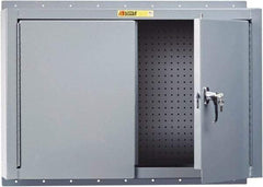 Little Giant - Wall Storage Cabinet - Steel, 48" Wide x 10" Deep x 24" High, Gray - Apex Tool & Supply