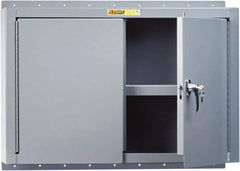 Little Giant - 2 Shelf Wall Storage Cabinet - Steel, 48" Wide x 10" Deep x 24" High, Gray - Apex Tool & Supply