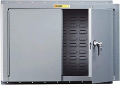 Little Giant - Wall Storage Cabinet - Steel, 48" Wide x 10" Deep x 24" High, Gray - Apex Tool & Supply