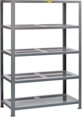 Little Giant - 5 Shelf Starter Open Steel Shelving - 7,500 Lb Capacity, 48" Wide x 72" High x 24" Deep, Gray - Apex Tool & Supply