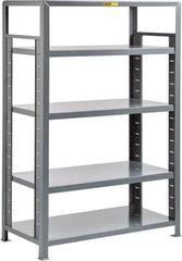 Little Giant - 5 Shelf Starter Open Steel Shelving - 7,500 Lb Capacity, 36" Wide x 72" High x 24" Deep, Gray - Apex Tool & Supply