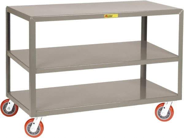 Little Giant - Mobile Table - Fixed Leg, Gray, 60" Long x 24" Deep x 34" High - Apex Tool & Supply