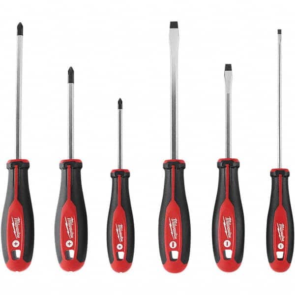 Milwaukee Tool - Screwdriver Sets Screwdriver Types Included: Phillips; Slotted Number of Pieces: 6 - Apex Tool & Supply