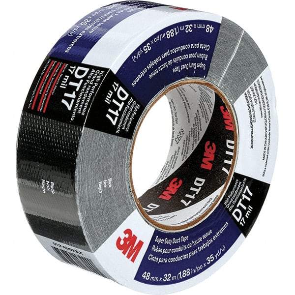 3M - 2" x 54.8m Silver Duct Tape - 8 mil, Rubber Adhesive, Polyethylene Film Backing, Series DT8 - Apex Tool & Supply