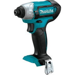 Makita - 12 Volt, 1/4" Drive, 80 Ft/Lb Torque, Cordless Impact Driver - Pistol Grip Handle, 2600 RPM, Lithium-Ion, Bare Tool - Apex Tool & Supply