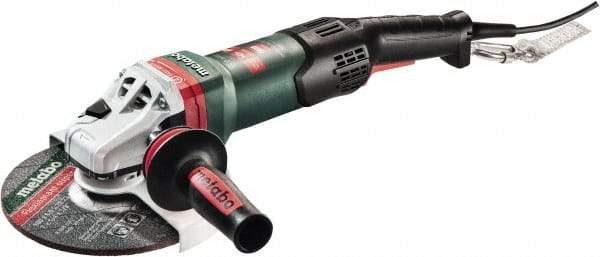 Metabo - 7" Wheel Diam, 8,200 RPM, Corded Angle & Disc Grinder - 5/8-11 Spindle, 120 Volts, 15 Amps - Apex Tool & Supply