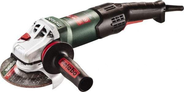Metabo - 5" Wheel Diam, 10,000 RPM, Corded Angle & Disc Grinder - 5/8-11 Spindle, 120 Volts, 14.5 Amps - Apex Tool & Supply