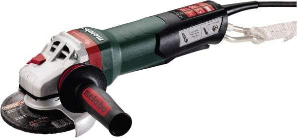 Metabo - 5" Wheel Diam, 11,000 RPM, Corded Angle & Disc Grinder - 5/8-11 Spindle, 120 Volts, 14.5 Amps - Apex Tool & Supply