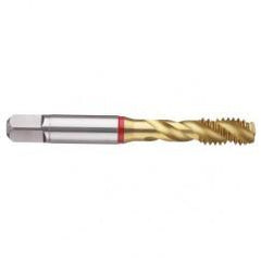 1-3/8-12 2B 4-Flute PM Cobalt Red Ring Semi-Bottoming 40 degree Spiral Flute Tap-TiN - Apex Tool & Supply