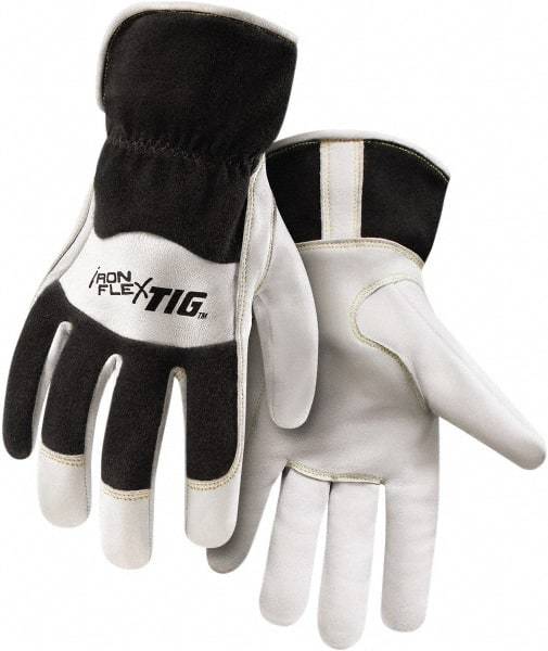 Steiner - Size 2XL Unlined Palm, Fleece Kidskin Welding Glove - Slip-On Cuff, For TIG - Apex Tool & Supply