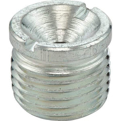 Umeta - Straight Head Angle, 1/8-28 BSPP Steel Flush-Style Grease Fitting - 10mm Hex, 10mm Overall Height, Zinc Plated Finish - Apex Tool & Supply