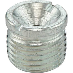 Umeta - Straight Head Angle, M10x1.0 Metric Steel Flush-Style Grease Fitting - 10mm Hex, 10mm Overall Height, Zinc Plated Finish - Apex Tool & Supply