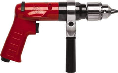 Chicago Pneumatic - 1/2" Reversible Keyed Chuck - Pistol Grip Handle, 900 RPM, 32 LPS, 0.5 hp - Apex Tool & Supply