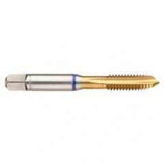 42437 3B 3-Flute Cobalt Blue Ring Spiral Point Plug Tap-TiN - Apex Tool & Supply