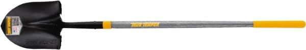 True Temper - 10-5/8" High x 8-7/8" Wide Round Steel Shovel - 45" Long Wood Straight Handle, Turned - Apex Tool & Supply