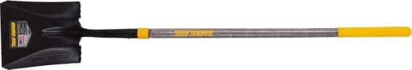 True Temper - 10-3/8" High x 9-3/4" Wide Square Steel Shovel - 45" Long Wood Straight Handle, Turned - Apex Tool & Supply