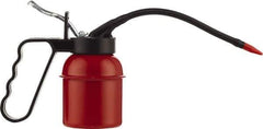 Umeta - 500 mL Capcity, Flexible Spout Spout, Lever Type Oiler - Brass Pump, Steel Body, Enamel - Apex Tool & Supply