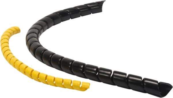Atlantex - 2.2" ID Black Spiral Guard Wrap for Hoses - 100' Long, -60 to 175°F - Apex Tool & Supply