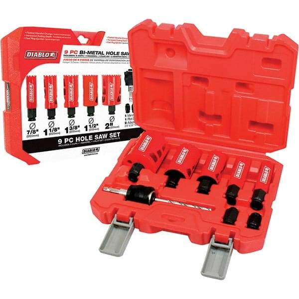 Freud - Hole Saw Kits Minimum Saw Diameter (Inch): 7/8 Maximum Saw Diameter (Inch): 2 - Apex Tool & Supply