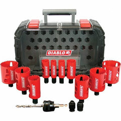 Freud - Hole Saw Kits Minimum Saw Diameter (Inch): 7/8 Maximum Saw Diameter (Inch): 2-9/16 - Apex Tool & Supply