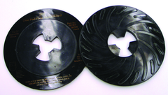 7" - Hard Black - Disc Pad Face Plate Ribbed - Apex Tool & Supply
